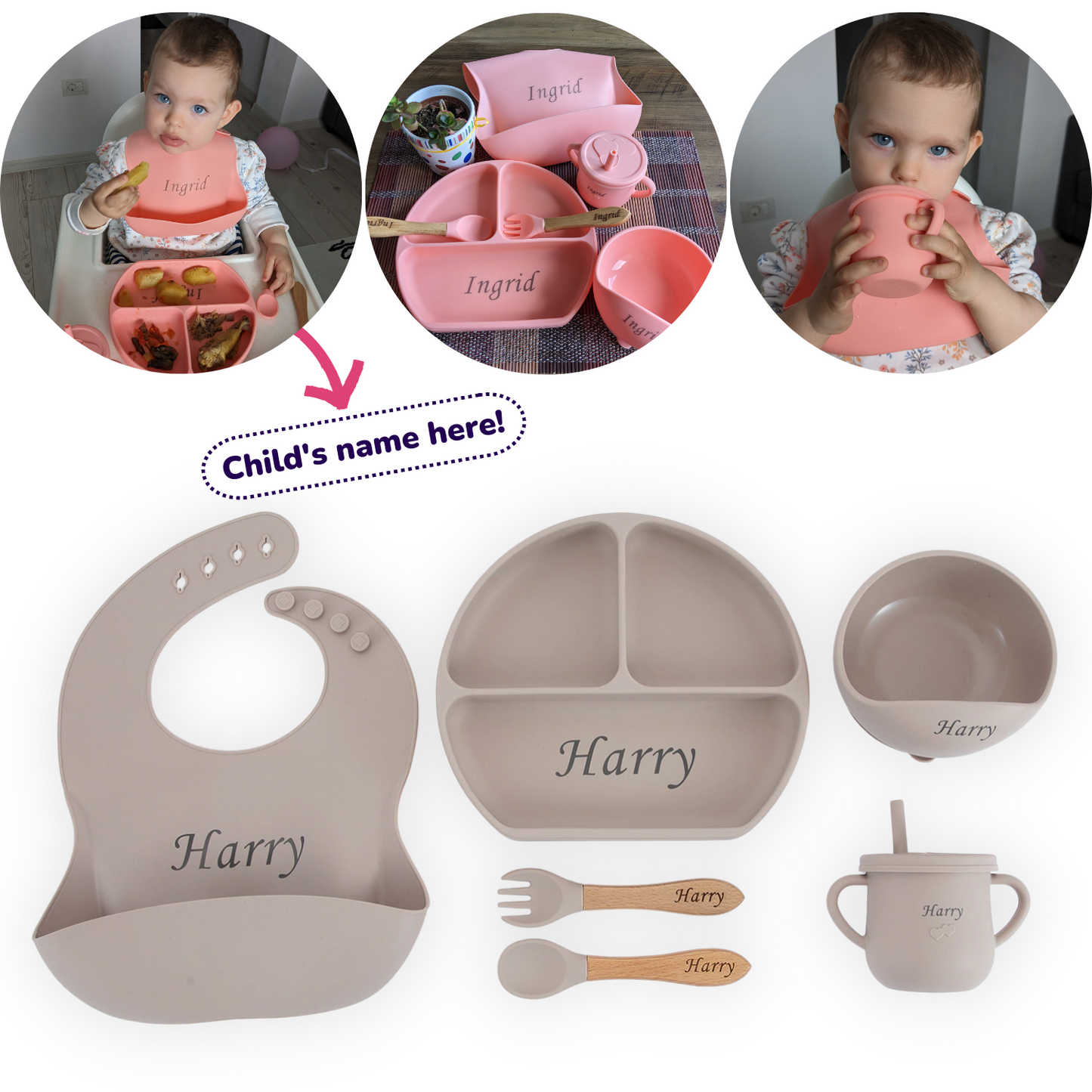 Stampops Personalized First Feeding Set