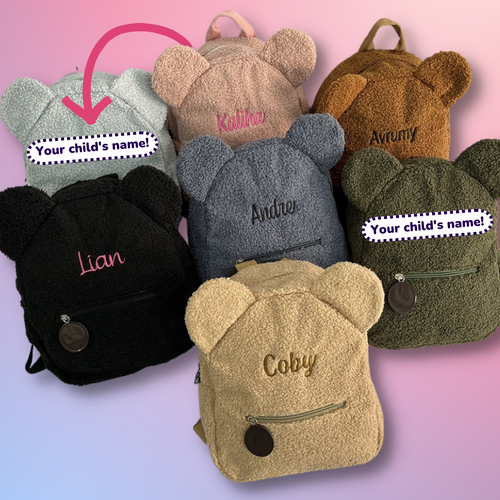 'BagPops' - Teddy Bear Backpack With Custom Name