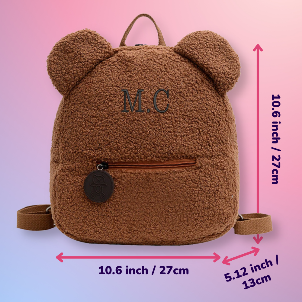 'BagPops' - Teddy Bear Backpack With Custom Name